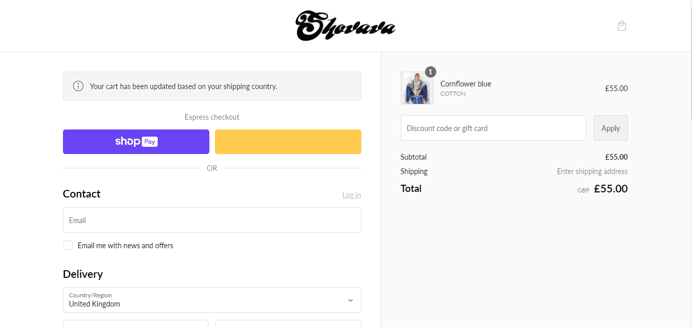 How to apply Shovava coupon code